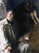 Anders Zorn Sjalvportratt with model France oil painting artist